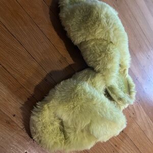 Stars Above Fuzzy Yellow Sandals